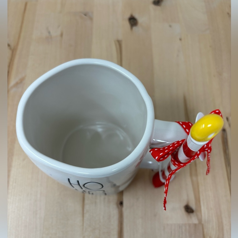 Rae Dunn Christmas HO HO HO Mug Double Sided With Snowflakes and North Pole New - Picture 3 of 4